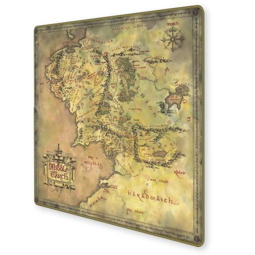 Tapis de Jeu Neoprene LOTR - 60*60 cm - Plan de la Terre du Milieu