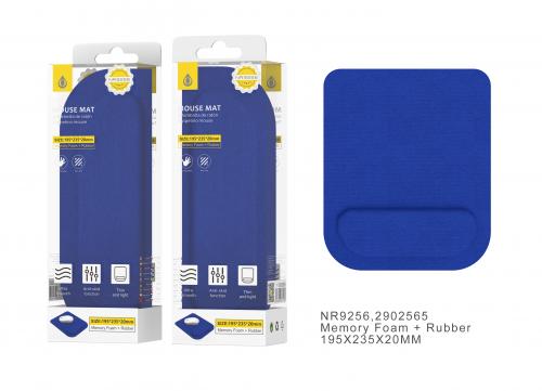 Tapis de Souris 19,5 x 23,5 cm avec Repose-Poignet - NR9256 - Bleu