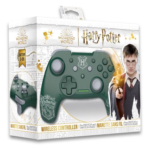 image Harry Potter - Manette Switch Sans Fil Câble 1M - Serpentard - Vert (emballage abîm