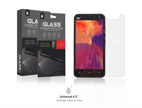 Verre trempé universel pour téléphone 4,3 pouces