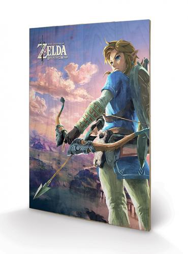 Zelda- Tableaux en bois- Hyrule Scene Landscape- (40x59)