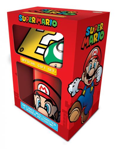image Nintendo- Coffret Mug porte-clé et sous verre- Mario